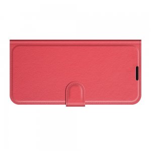 Чехол книжка для Oppo A74 отделения для карт и подставка Красный