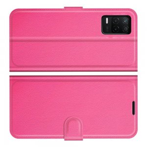 Чехол книжка для Realme 8 5G / Narzo 30 5G отделения для карт и подставка Розовый