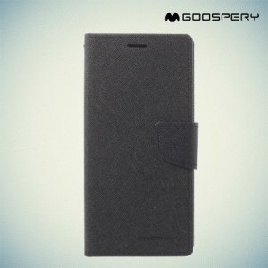 Чехол книжка для Samsung Galaxy A8 2018 Mercury Goospery - Черный