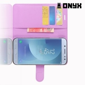 Чехол книжка для Samsung Galaxy J3 2017 SM-J330F - Фиолетовый