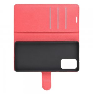 Чехол книжка для Samsung Galaxy Note 20 отделения для карт и подставка Красный