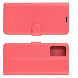 Чехол книжка для Samsung Galaxy Note 20 Ultra отделения для карт и подставка Красный