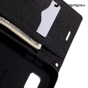 Чехол книжка для Samsung Galaxy S7 Edge Mercury Goospery - Черный