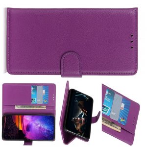 Чехол книжка для Sony Xperia 1 II отделения для карт и подставка Фиолетовый