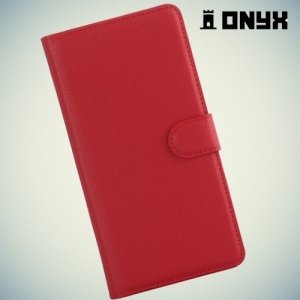 Чехол книжка для Sony Xperia C5 Ultra - Красный