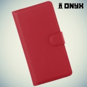 Чехол книжка для Sony Xperia M5 - Красный