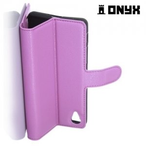 Чехол книжка для Sony Xperia X - Фиолетовый