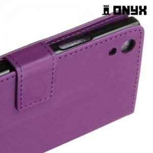 Onyx чехол книжка флип кейс для Sony Xperia XA1 - Фиолетовый