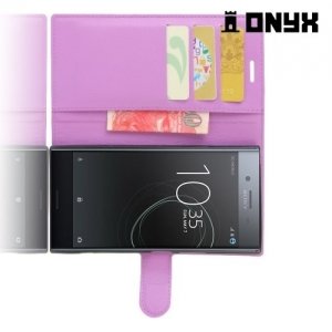 Чехол книжка для Sony Xperia XZ Premium - Фиолетовый
