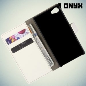 Чехол книжка для Sony Xperia Z5 Compact E5823 - Белый