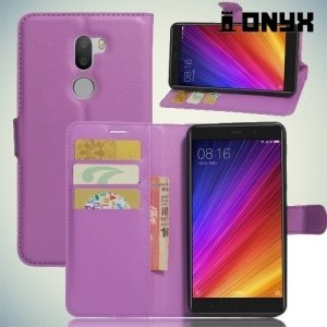 Чехол книжка для Xiaomi Mi 5s Plus - Фиолетовый