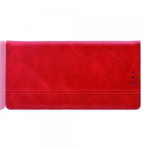 Чехол книжка для Xiaomi Mi 9 lite с магнитом и отделением для карты - Красный