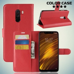 Чехол книжка для Xiaomi Pocophone F1 - Красный