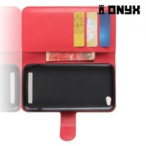 Чехол книжка для Xiaomi Redmi 5a - Красный