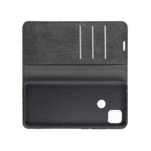 Чехол книжка для Xiaomi Redmi 9C с магнитом и отделением для карты - Черный