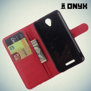 Чехол книжка для Xiaomi Redmi Note 2 - Красный
