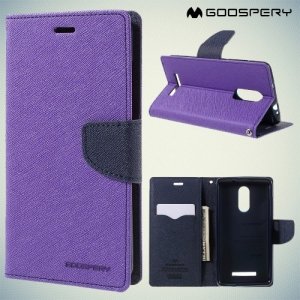 Чехол книжка для Xiaomi Redmi Note 3 Mercury Goospery - Фиолетовый