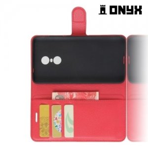Чехол книжка для Xiaomi Redmi Note 4X - Красный