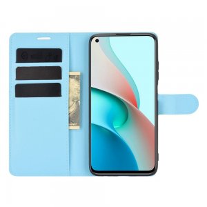 Чехол книжка для Xiaomi Redmi Note 9T отделения для карт и подставка Синий