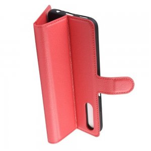 Чехол книжка кошелек с отделениями для карт и подставкой для Huawei Honor 9X / 9X Premium - Красный