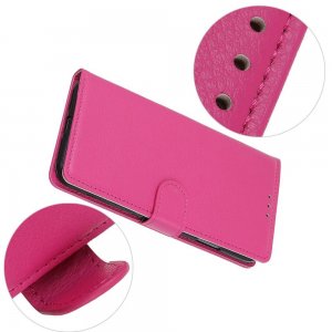 Чехол книжка кошелек с отделениями для карт и подставкой для Huawei Honor View 30 - Светло-Розовый