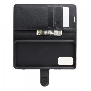 Чехол книжка кошелек с отделениями для карт и подставкой для Huawei Honor View 30 / View 30 Pro / 30 Pro - Черный