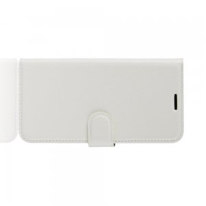 Чехол книжка кошелек с отделениями для карт и подставкой для Huawei Mate 30 - Белый