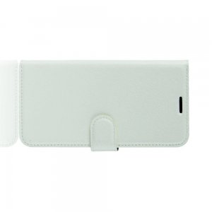 Чехол книжка кошелек с отделениями для карт и подставкой для Huawei Mate 30 Pro - Белый