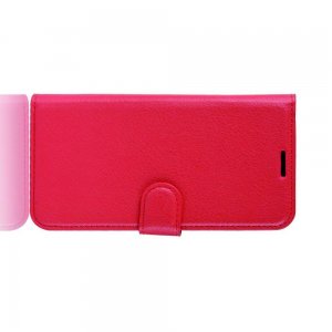 Чехол книжка кошелек с отделениями для карт и подставкой для Huawei Mate 30 Pro - Красный