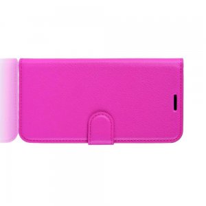 Чехол книжка кошелек с отделениями для карт и подставкой для Huawei Mate 30 Pro - Светло-Розовый