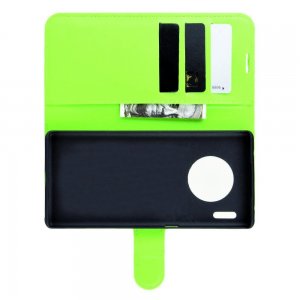 Чехол книжка кошелек с отделениями для карт и подставкой для Huawei Mate 30 Pro - Зеленый