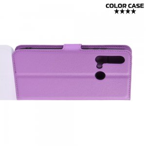 Чехол книжка кошелек с отделениями для карт и подставкой для Huawei P20 lite (2019) / nova 5i - Фиолетовый