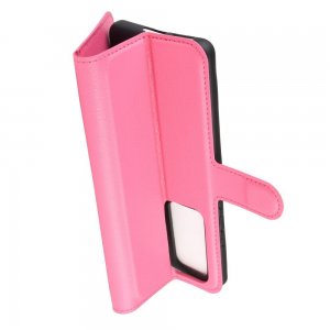 Чехол книжка кошелек с отделениями для карт и подставкой для Huawei P40 Pro - Светло-Розовый