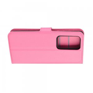Чехол книжка кошелек с отделениями для карт и подставкой для Huawei P40 Pro - Светло-Розовый