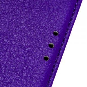 Чехол книжка кошелек с отделениями для карт и подставкой для LG G8X ThinQ - Фиолетовый