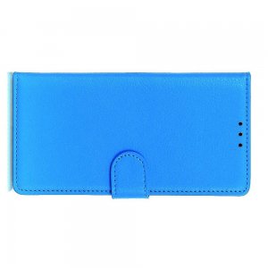 Чехол книжка кошелек с отделениями для карт и подставкой для LG G8X ThinQ - Синий