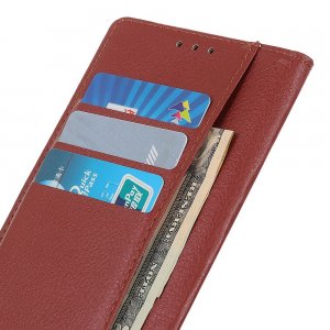 Чехол книжка кошелек с отделениями для карт и подставкой для Nokia 2.3 - Коричневый