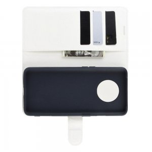 Чехол книжка кошелек с отделениями для карт и подставкой для OnePlus 7T - Белый