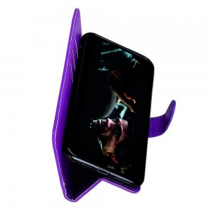 Чехол книжка кошелек с отделениями для карт и подставкой для OPPO Realme XT - Фиолетовый