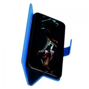 Чехол книжка кошелек с отделениями для карт и подставкой для OPPO Realme XT - Синий