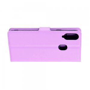 Чехол книжка кошелек с отделениями для карт и подставкой для Samsung Galaxy A20s - Розовый
