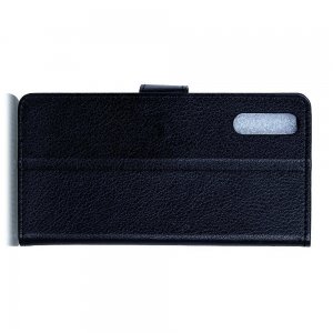 Чехол книжка кошелек с отделениями для карт и подставкой для Samsung Galaxy A70s - Черный