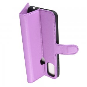 Чехол книжка кошелек с отделениями для карт и подставкой для Samsung Galaxy M30s - Фиолетовый
