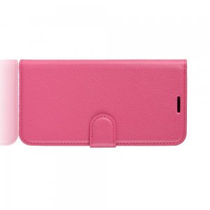 Чехол книжка кошелек с отделениями для карт и подставкой для Samsung Galaxy Note 10 Lite - Светло-Розовый