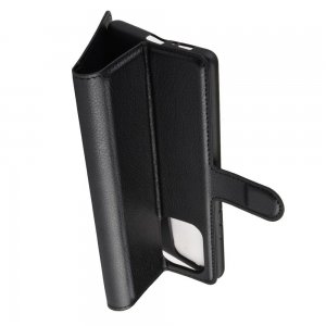 Чехол книжка кошелек с отделениями для карт и подставкой для Samsung Galaxy S10 Lite - Черный