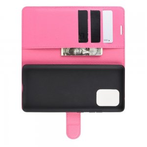 Чехол книжка кошелек с отделениями для карт и подставкой для Samsung Galaxy S10 Lite - Светло-Розовый