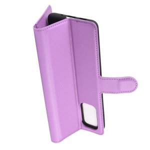 Чехол книжка кошелек с отделениями для карт и подставкой для Samsung Galaxy S20 - Фиолетовый