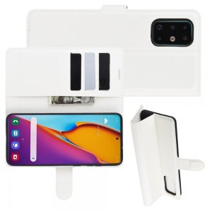 Чехол книжка кошелек с отделениями для карт и подставкой для Samsung Galaxy S20 Plus - Белый