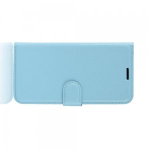 Чехол книжка кошелек с отделениями для карт и подставкой для Xiaomi Redmi 8 - Синий