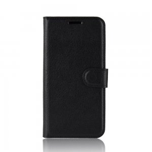 Чехол книжка кошелек с отделениями для карт и подставкой для Xiaomi Redmi Note 8 - Черный
